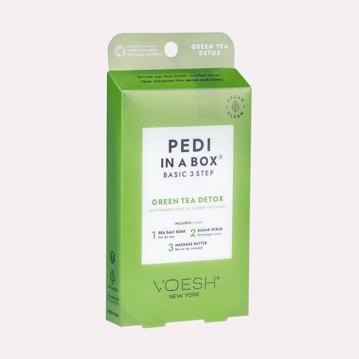Pedi in a Box 3 Step - Add on Service - Green Tea Detox for wholesale by VOESH New York