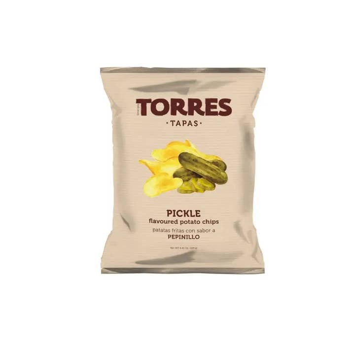 Pickle Flavored Torres Gourmet Potato Chips for wholesale by Number One Caviar LLC