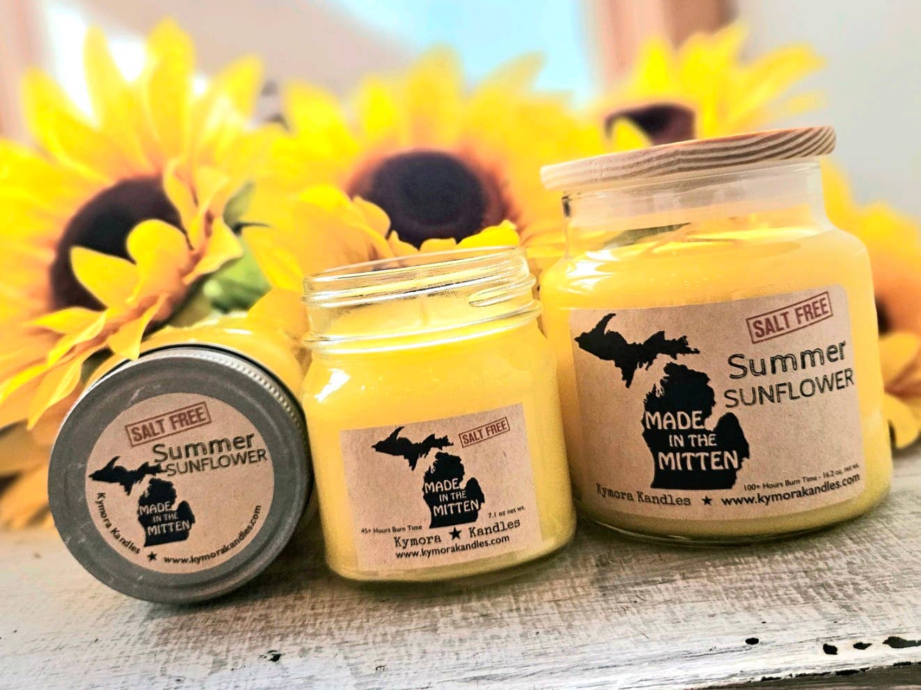 Kymora Kandles - Wholesale Jar/Filled Candle - Large Kylie Jar Candle  - Summer Sunflower2