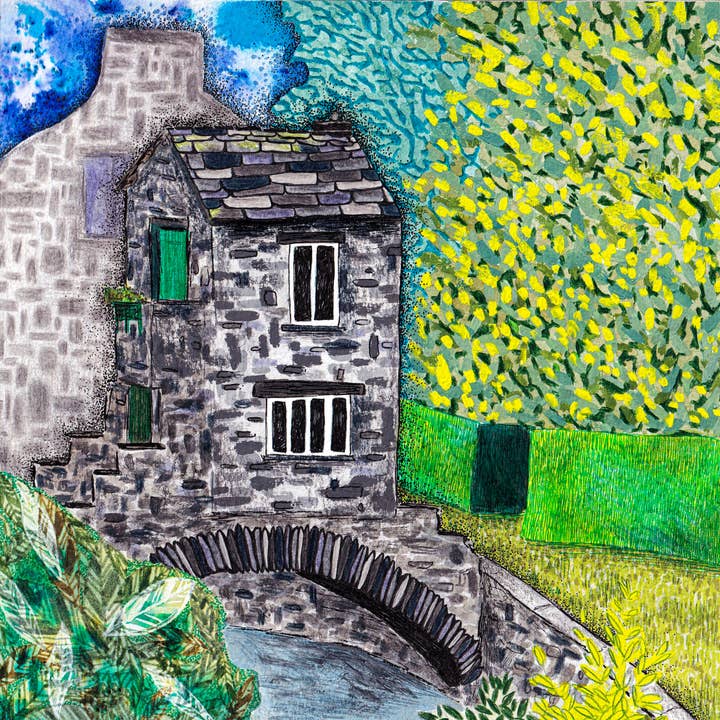 Cartão de Saudação The Bridge House, Ambleside, Lake District por atacado de Hannah Robinson Illustrations