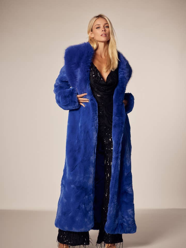 Best Seller Luxe Faux Fur Long Coat for wholesale by WFFS