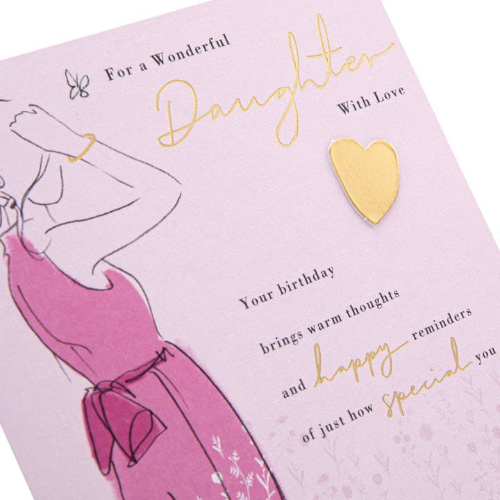 Hallmark - Wholesale Birthday Card - Birthday Card for Daughter - Pink Silhouette Design5