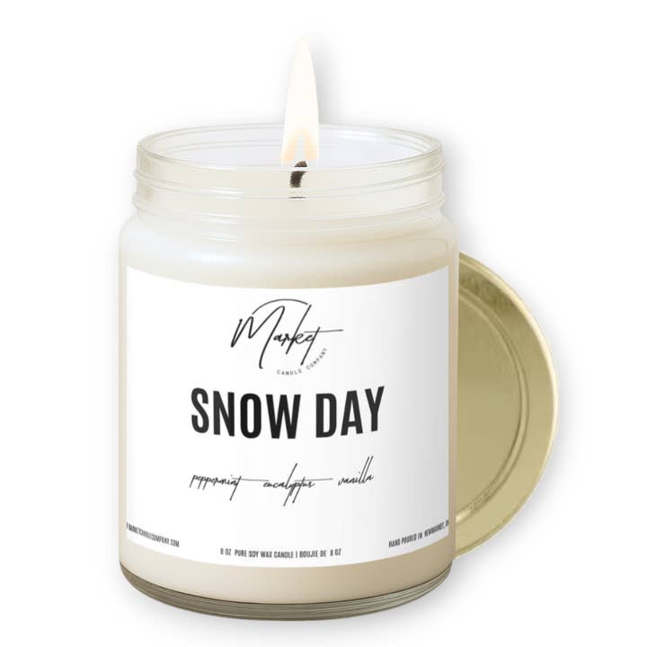 Market Candle Company - Wholesale Jar/Filled Candle - SNOW DAY SOY CANDLE - WHITE LABEL0
