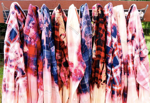 Atticwear - Wholesale Button Down Shirt - Women's - Bleached Farmhouse Flannel Shirt1