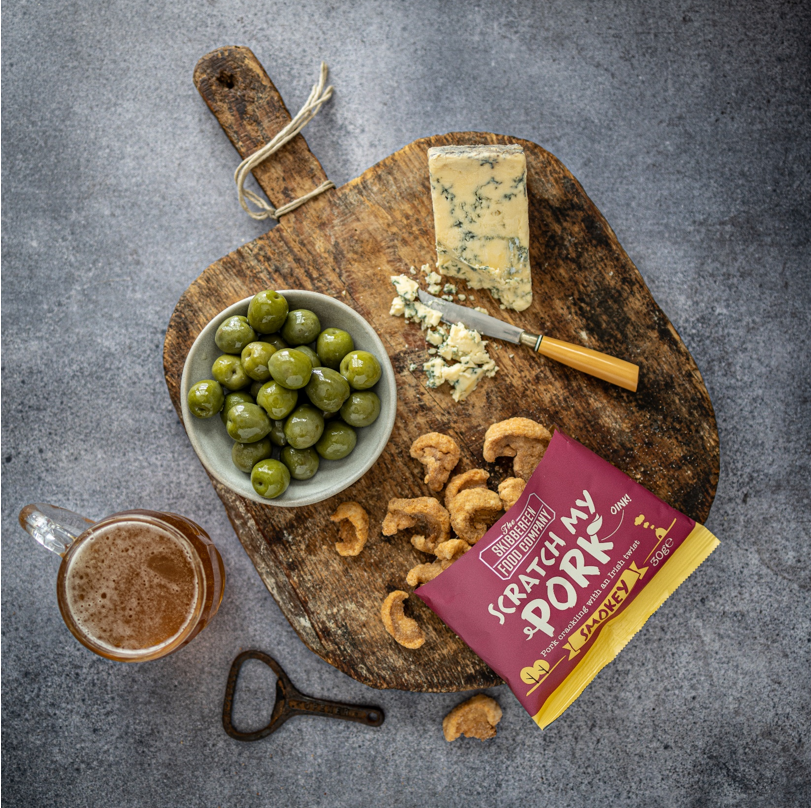 The Skibbereen Food Company - Wholesale Pork - Scratch My Pork Mixed - Pork Crackling / 3 Flavours (24x30g)2