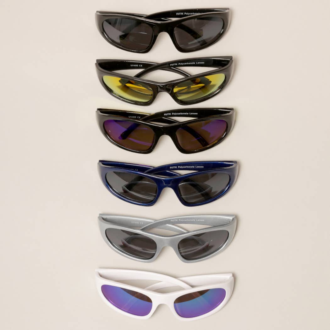  ASSORTED COLOR Kids Trendy Flame Pattern Sunglasses for wholesale on Faire6