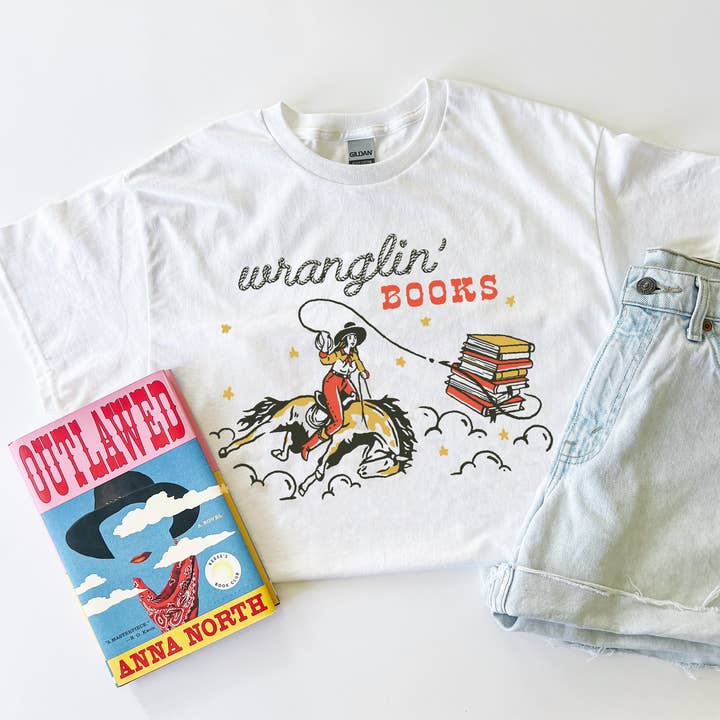 Inkwell Threads - Wholesale Screen Printed T-Shirt - Women's - Wranglin' Books Tee