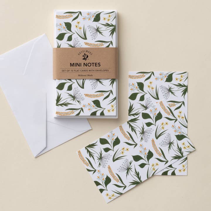 Wildflowers Mini Note Set | Cards for wholesale by HAZELMADE® Tea Towels + Gifts