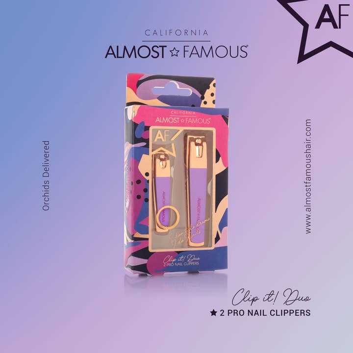 Rose Gold 2-Piece Nail Clipper Set for wholesale on Faire5