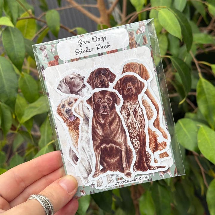 Lucy Locks Art - Wholesale Sticker - Gun Dogs Sticker Pack0