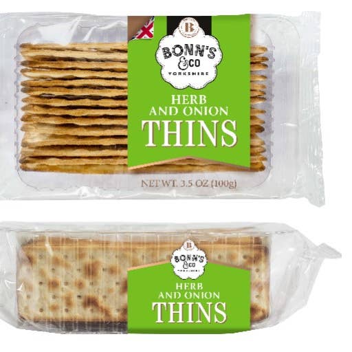 Rakusen's - Wholesale Crackers - NEW Bonns Herb & Onion Thins