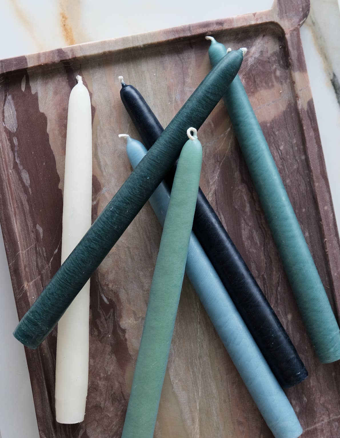 BOTANICA - Wholesale Tapered Candle/Candlestick - Taper Candle Collection, Set of 6 | WATER1