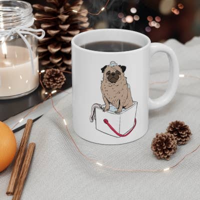 Vinny the Pug Coffee Mugs for wholesale by Club No-Kill 2027 Coffee Mugs