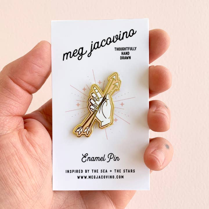 "Quiver" Enamel Pin for wholesale by Meg Jacovino - Thoughtfully Hand Drawn