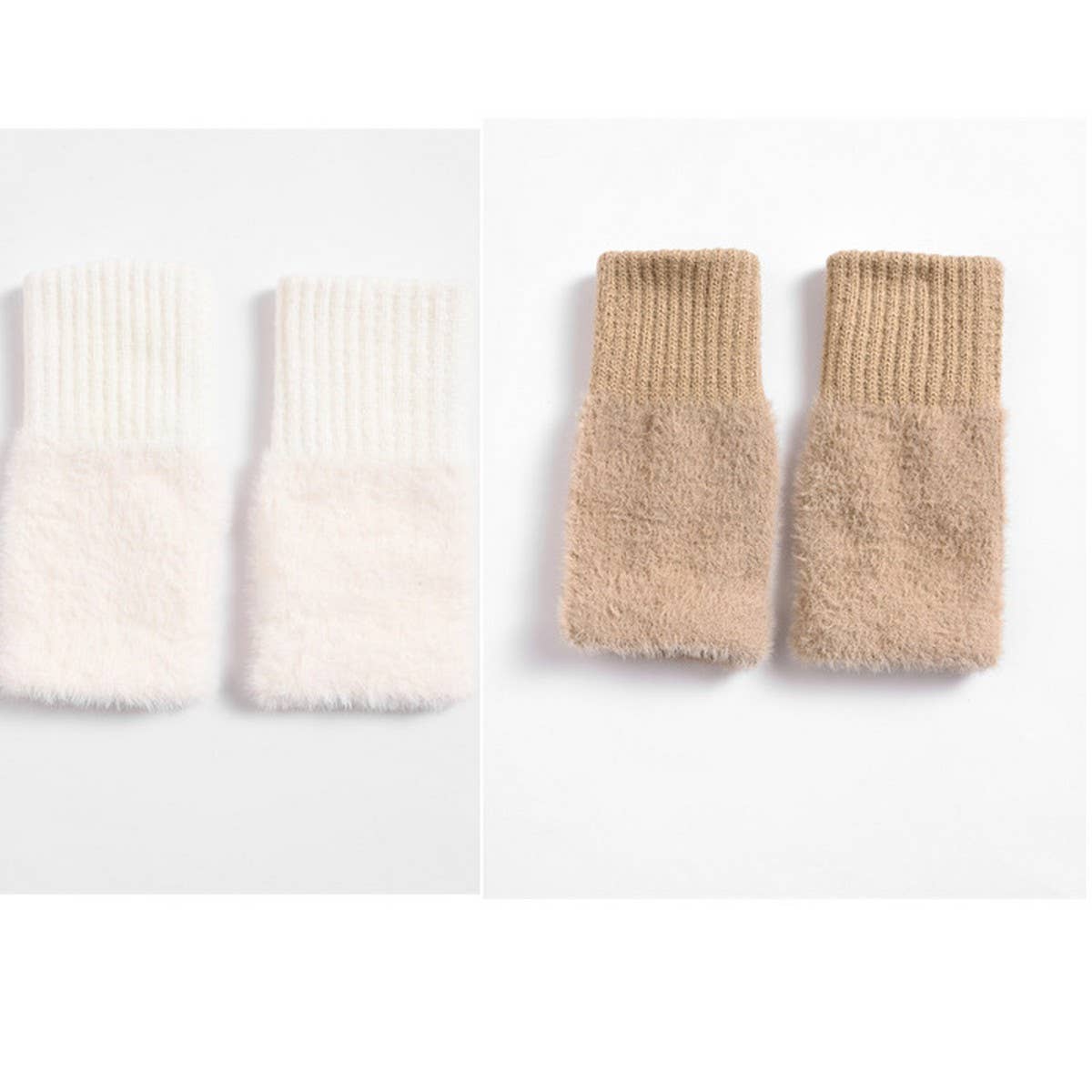 NINEXIS - Vente Gants – femme - CWAG0276_GANTS SANS DOIGTS EN FOURRURE DE VISON IMPERMÉABLES ÉPAISSIE2