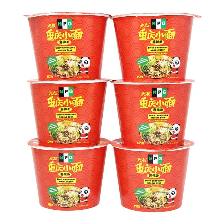 Natural Plus Green - Vente Ramen - Nouilles ramen instantanées NPG Spicy Chongqing 3,7 oz (paquet de 6)