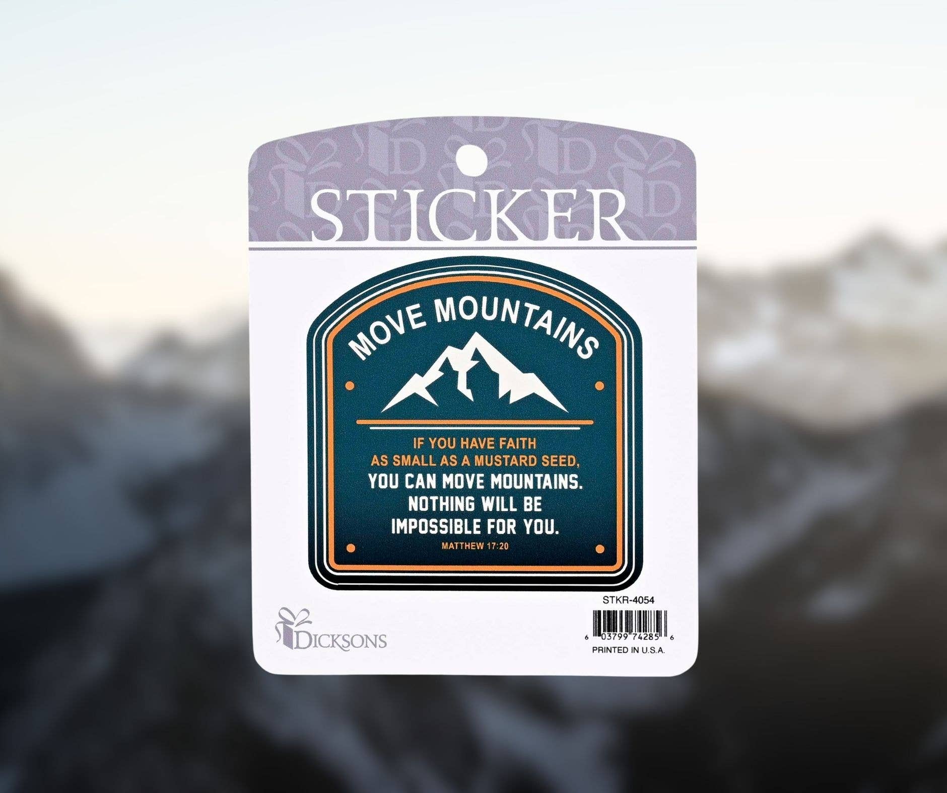 Dicksons - Vendita all'ingrosso Adesivo - Adesivo Sposta Montagne Matteo 17:201