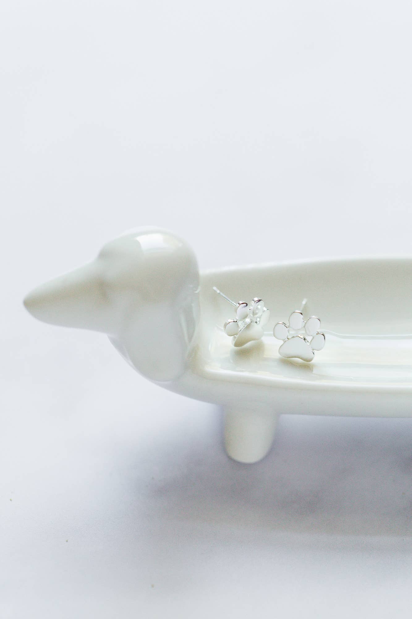 Rebecca Accessories LLC - Wholesale Stud/Post Earrings - Paw Print Post Stud Earrings Gold Silver Animal Pet Gift3