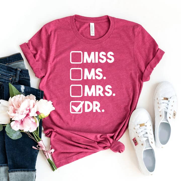 Printliss – wholesale Screen printed t-shirt – Women′s – Mrs Doctor T-shirt - Bella Canvas