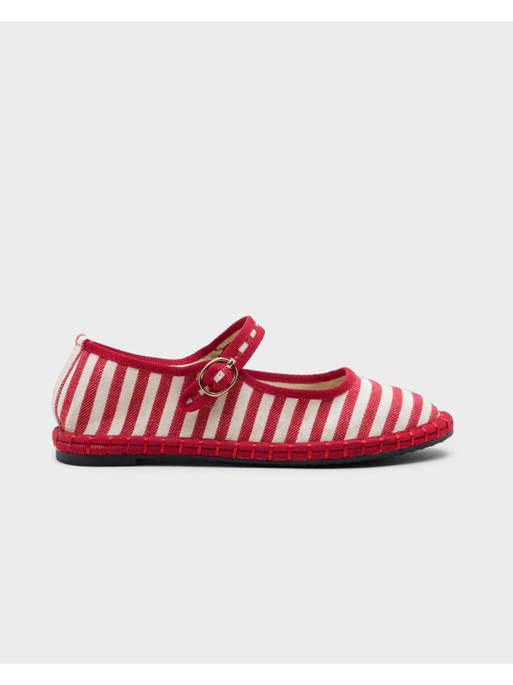 CEREZA - Wholesale Flats - Women's - Women Handmade Canvas Mary Jane Flat Shoes