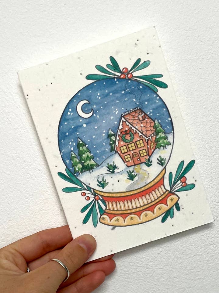 Biglietto natalizio piantabile - Carta da semi sostenibile di auguri per la vendita all'ingrosso da parte di The Flower Girl Studios
