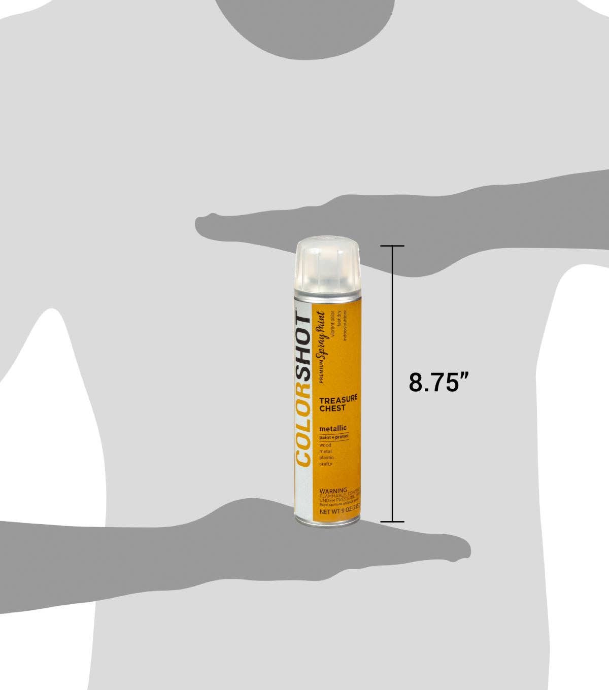 Ilovetocreate - Wholesale Paint Set - COLORSHOT Metallic Spray Paint Treasure Chest (Dark Gold) 9 oz.7