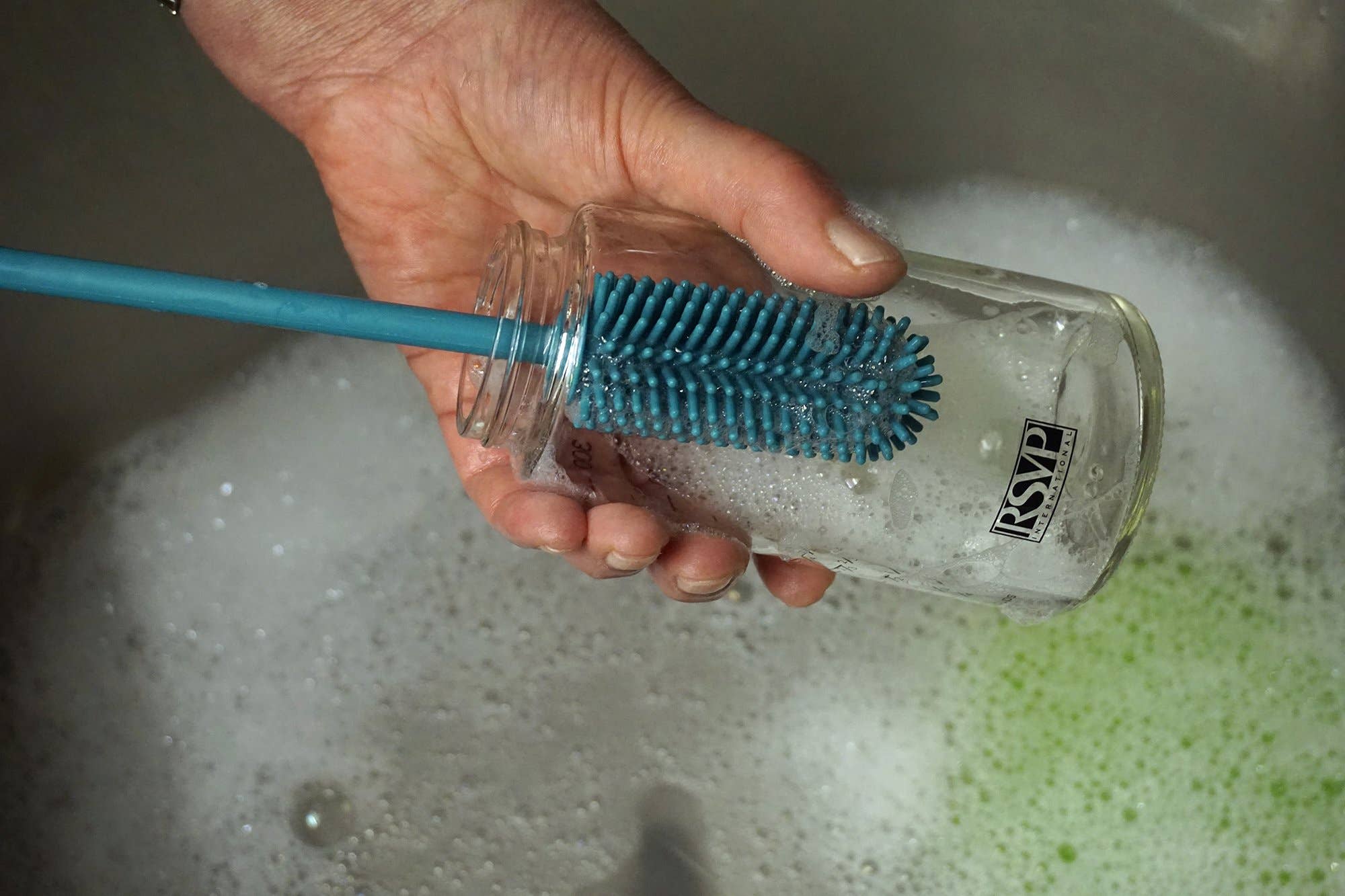 RSVP International - Wholesale Cleaning Brush - Silicone Bottle Brush - Turquoise6