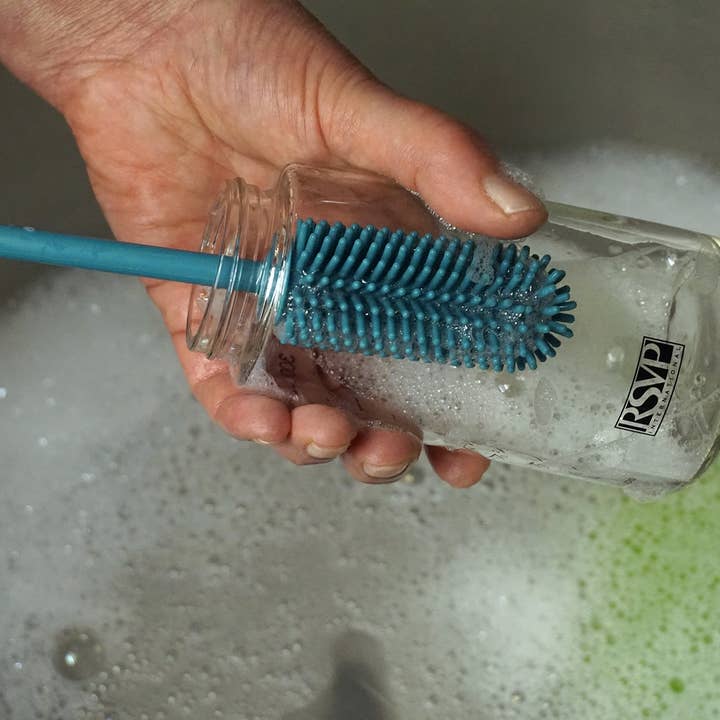 RSVP International - Wholesale Cleaning Brush - Silicone Bottle Brush - Turquoise6