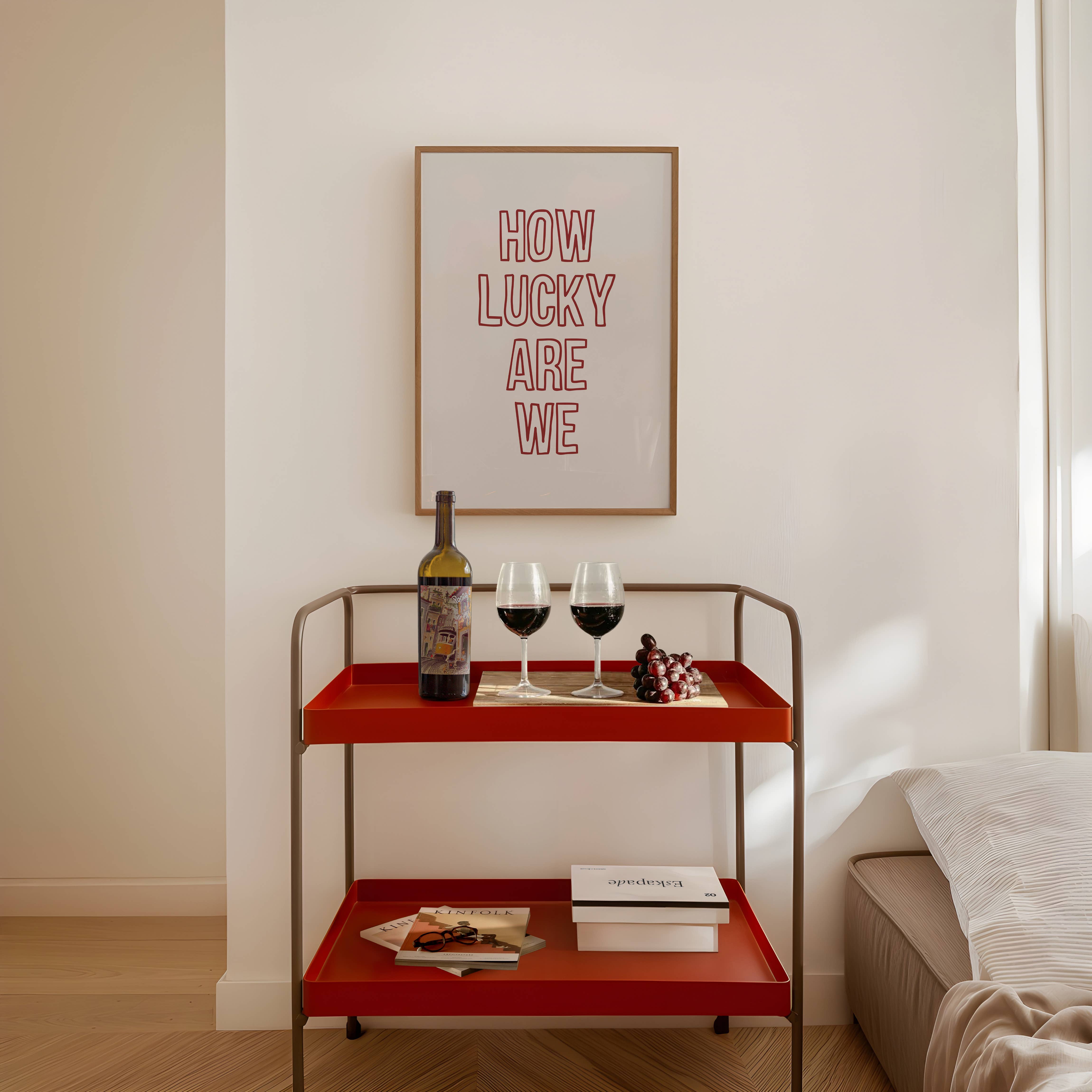 KIKIANDNIM - Wholesale Art Print - How Lucky Are We Wall Art Print | Valentine's Day1