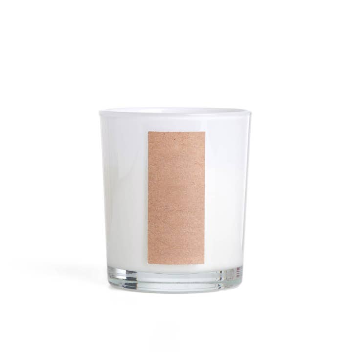 the MUNIO – wholesale Jar/filled candle – White label soy wax candle in white glass votive
