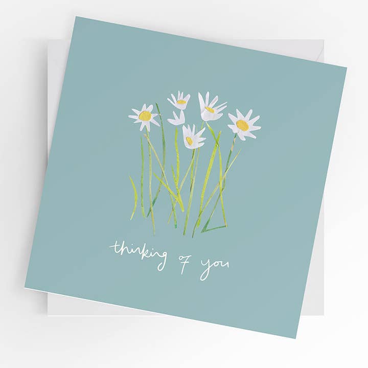 Thinking of you card, Daises for wholesale by Under the Willow Tree