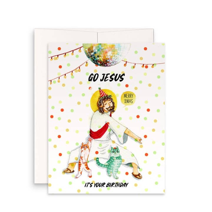 Liyana Studio - Wholesale Christmas Card - Jesus Birthday Party - Funny Christmas Card