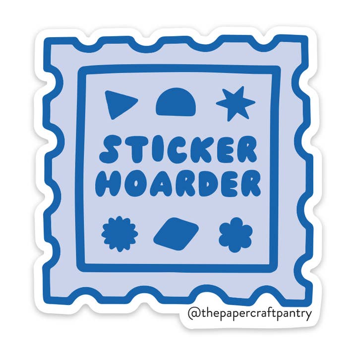 Sticker Hoarder Stamp Vinyl Sticker for wholesale by The Paper + Craft Pantry
