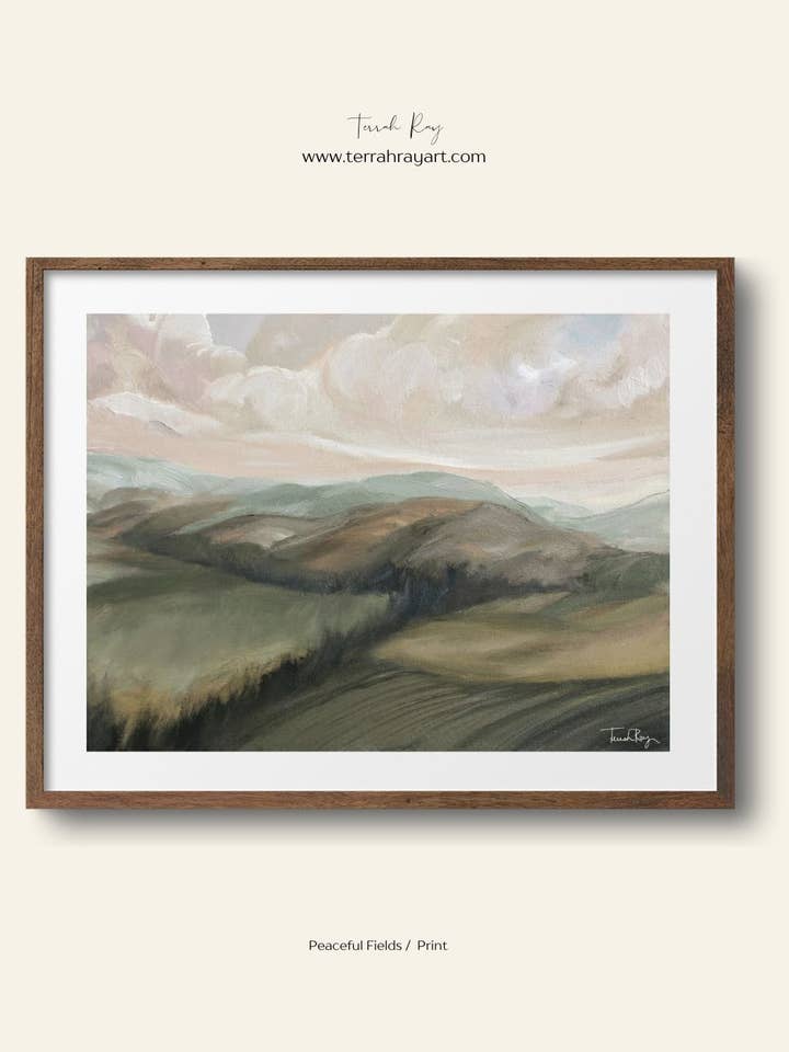 Peaceful Fields - Landscape Art Print for wholesale by Terrah Ray Fine Art Studio