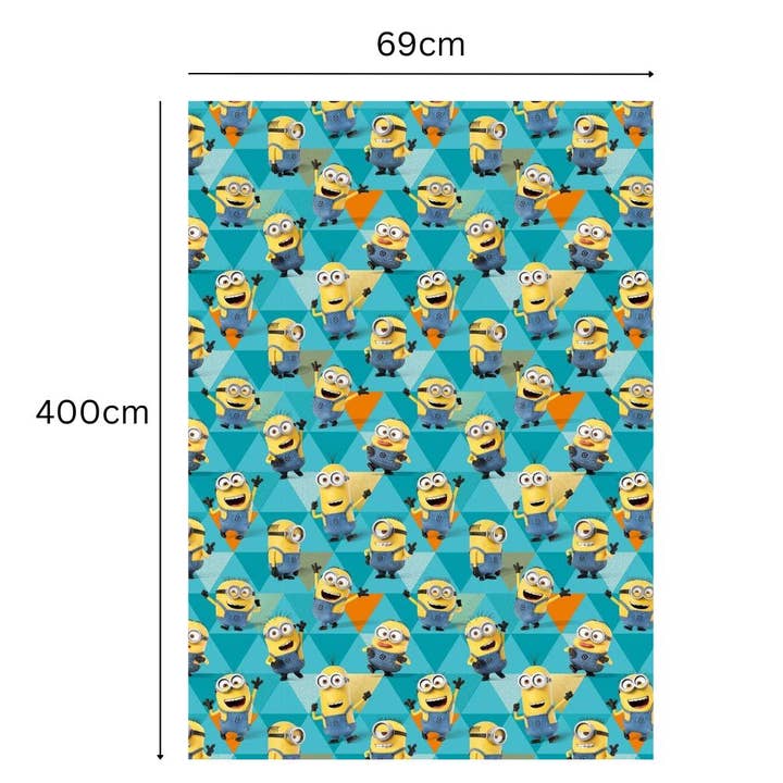 Despicable Me Minions 4m Roll Wrapping Paper for wholesale by Danilo Promotions Ltd
