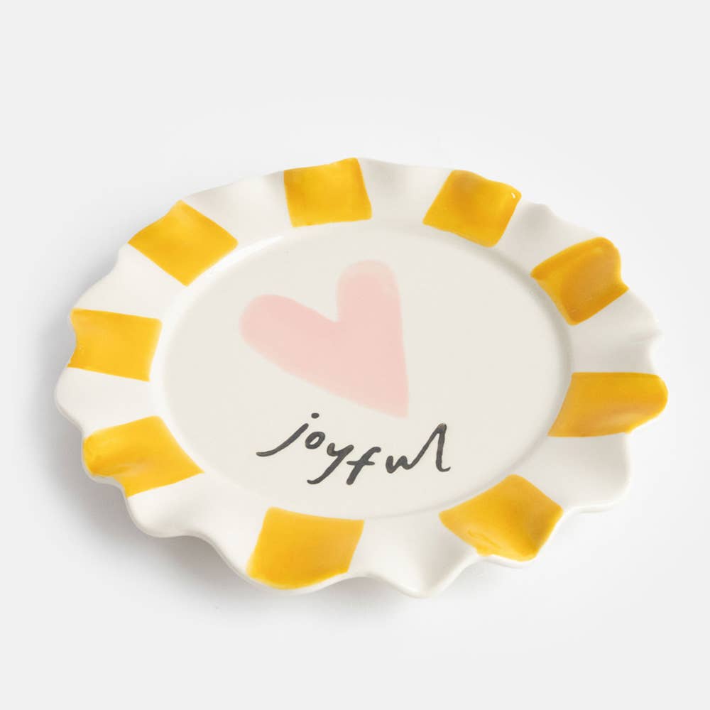 Caroline Gardner - Wholesale Decorative Plate/Dish/Bowl - Joyful Pink Heart Plate1