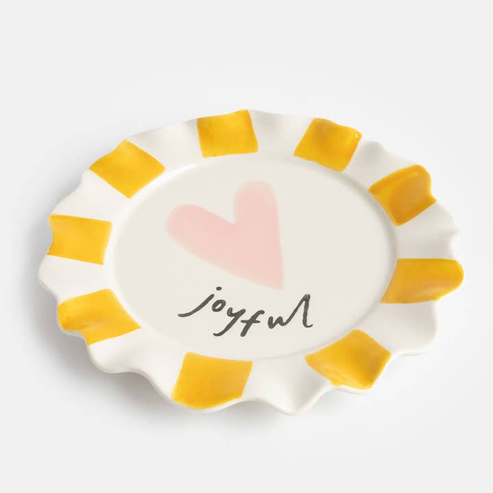 Caroline Gardner – wholesale Decorative plate/dish/bowl – Joyful Pink Heart Plate1