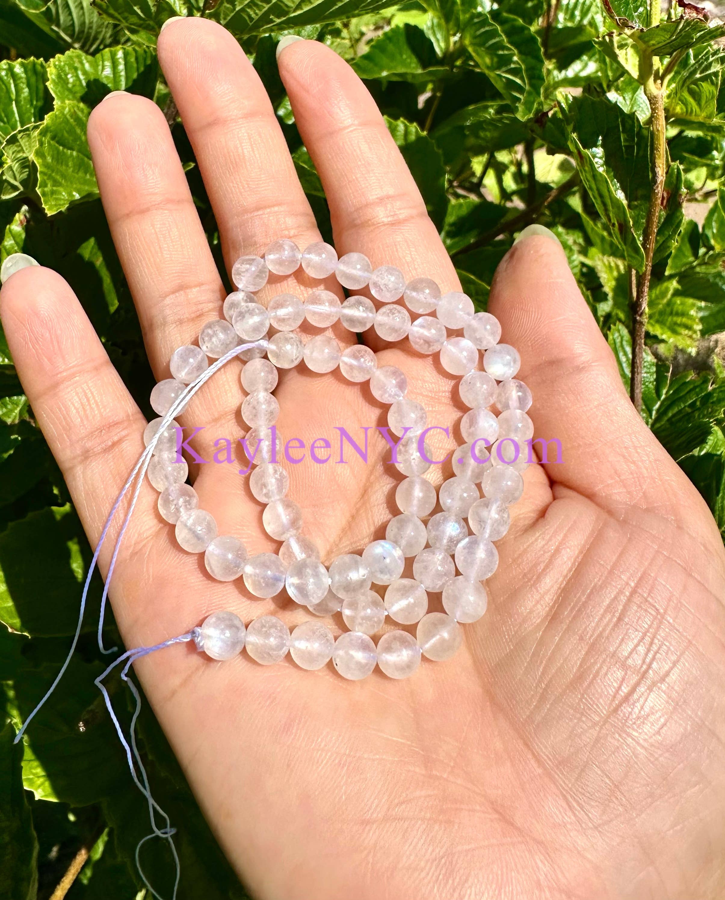 KayleeNYC - Wholesale Beads - Natural Moonstone beads 15.5” 4