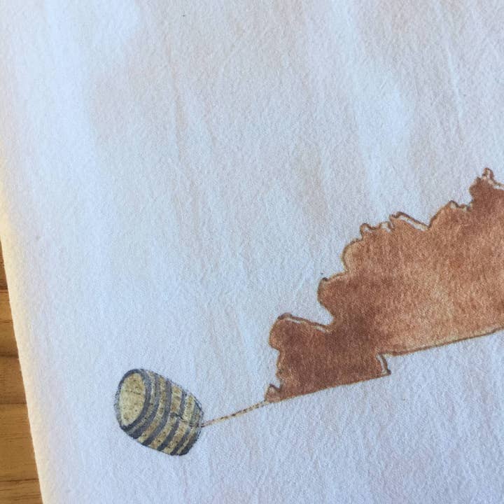 Navy Leaf Co. - Wholesale Tea Towel - Kentucky Bourbon Spilling Tea Towel2