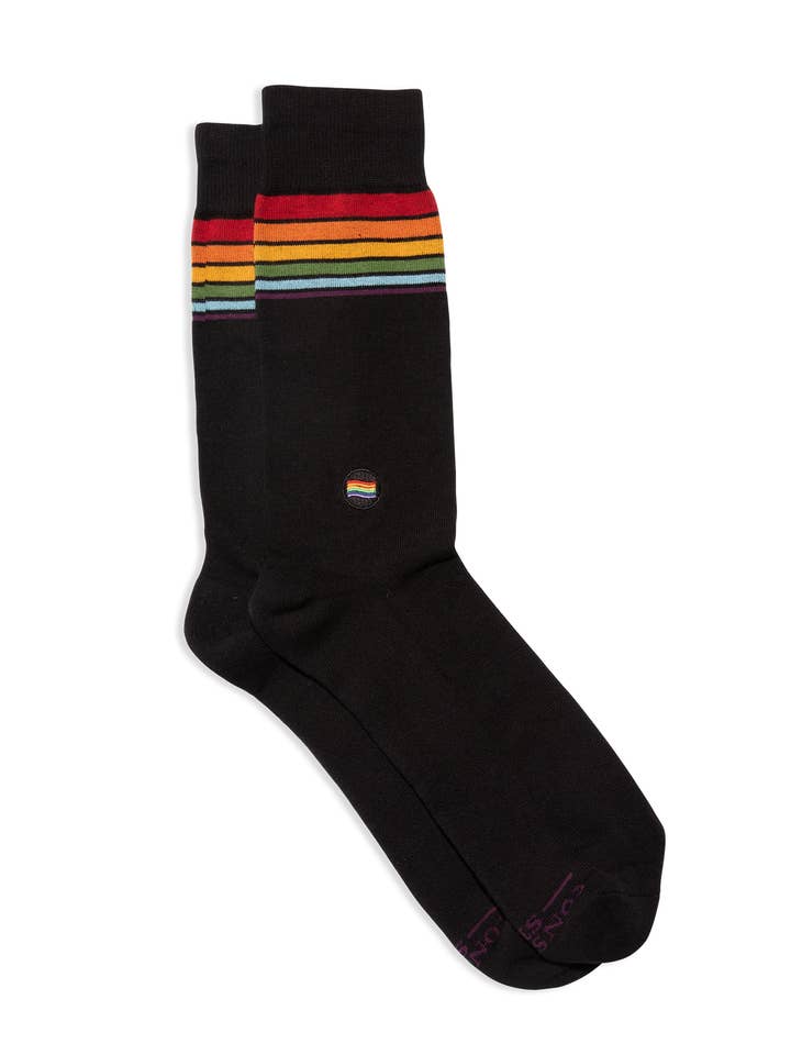 Socks that Save LGBTQ Lives (Classic Rainbow Stripe) and other Purchase Wholesale inclusive. Free Returns & Net 60 Terms on Faire trending on Faire.