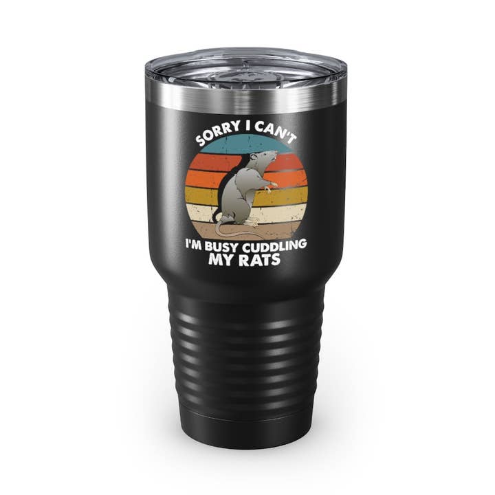 Copo 30oz Aço Inoxidável Cores Humoroso Ocupado Carinho Meus Ratos Animais Assunto Mulheres Homens Novidade Examinado Teste de Examinado Hamster Ratos Pet Funny Love por atacado de Teegarb LLC