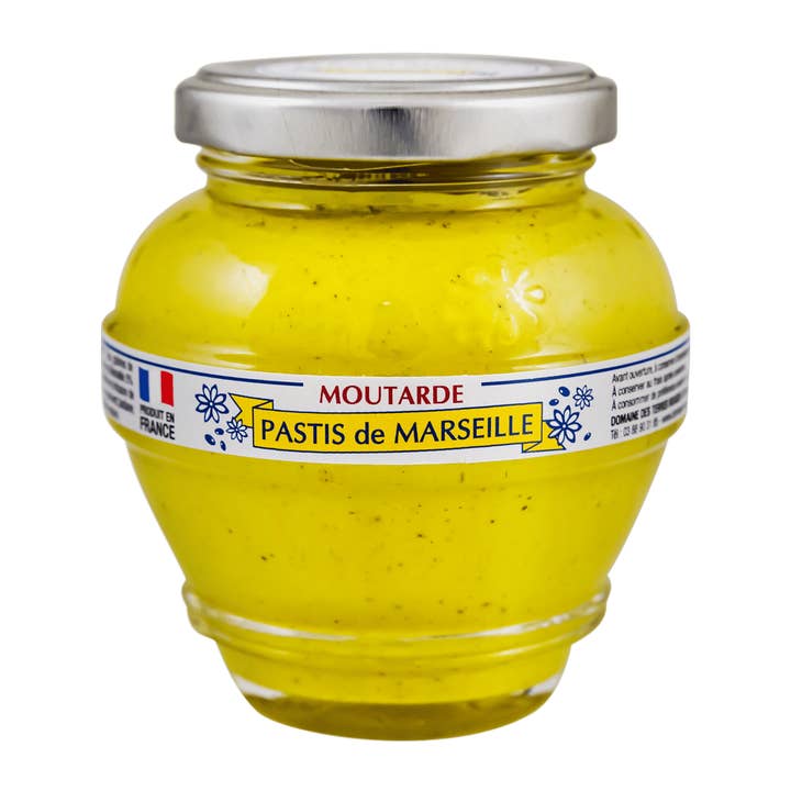 DOMAINE DES TERRES ROUGES - Venta al por mayor Mostaza - Mostaza con Pastis de Marsella 200 g