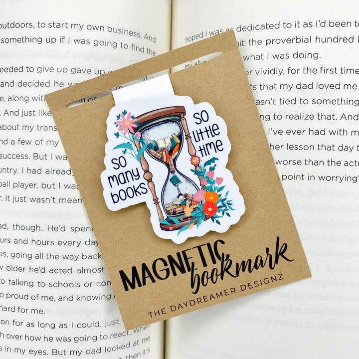 So Many Books So Little Time Magnetic Bookmark for wholesale by The Daydreamer Designz