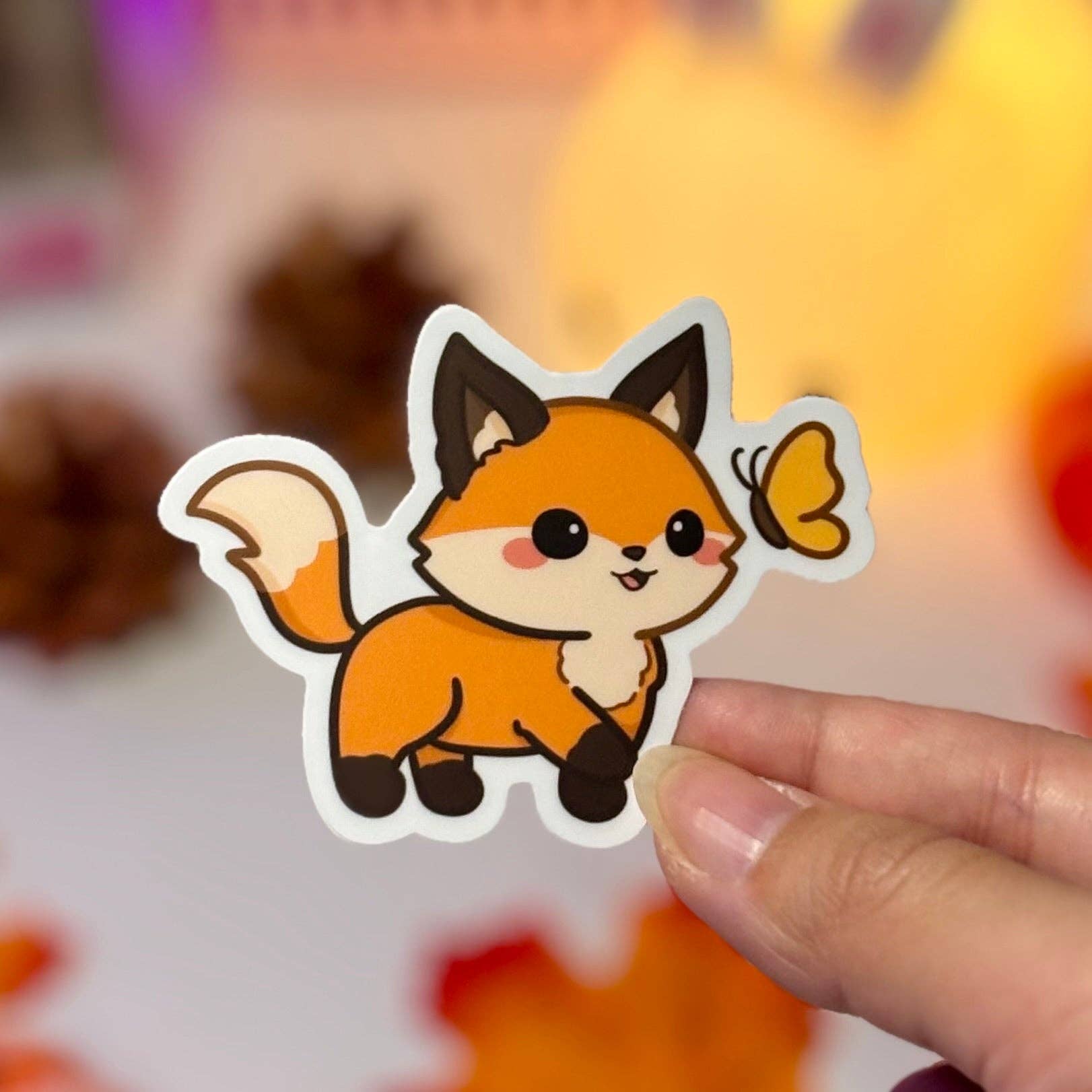 owloArt - Wholesale Sticker - Autumn Fox Waterproof Matte Stickers3