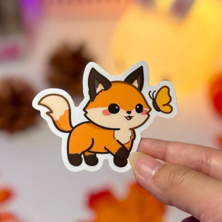 owloArt - Wholesale Sticker - Autumn Fox Waterproof Matte Stickers3