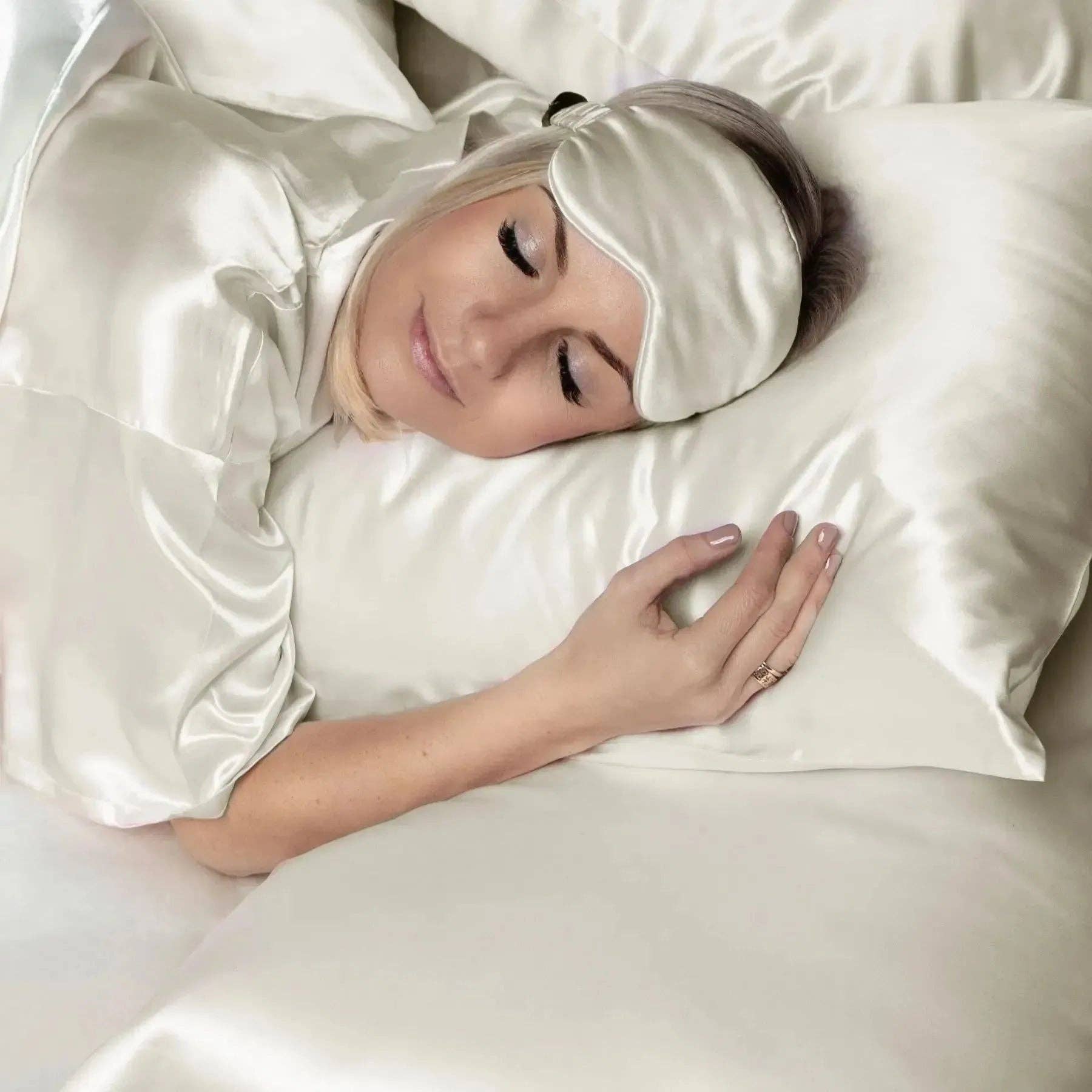 SilkSleek® – wholesale Bedding pillowcase/sham – Ivory Silk Pillowcase5