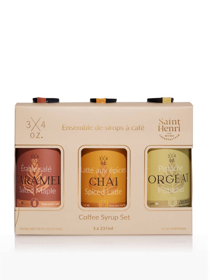 Coffee Syrup Set for wholesale by 3/4 oz. Tonic