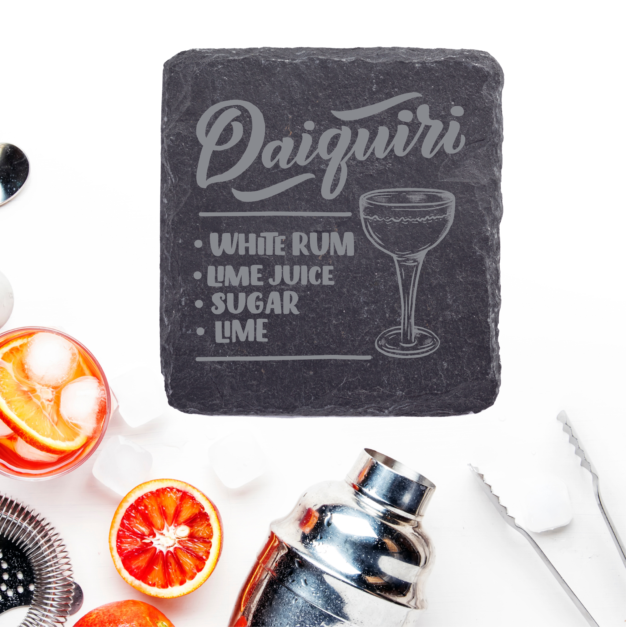Fuzzy Loon Designs - Wholesale Coasters - Cocktail Recipes | Slate Coaster Set5