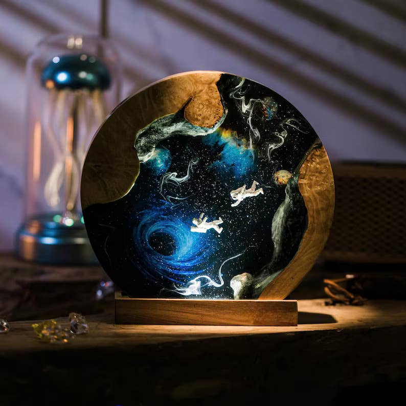 Merchemy - Wholesale Accent/Desk Lamp - Lamp Astronaut Galaxy Cosmic Space Themed Resin Night Light