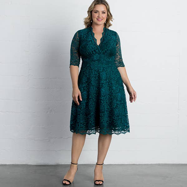 Kiyonna - Vente Robe – femme - Robe cocktail Mademoiselle en dentelle - Taille plus21